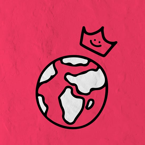 Chiara Chimù Mulas - Socially & environmentally conscious businesses A earth with a crown and a smile