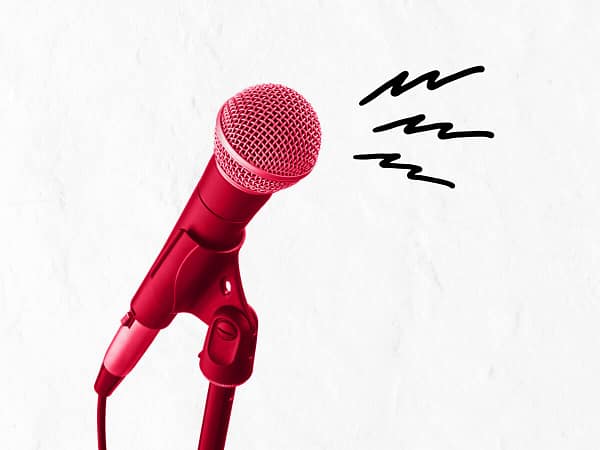 brand-identity-design-messaging-examples A microphone representing the tone of voice of a br