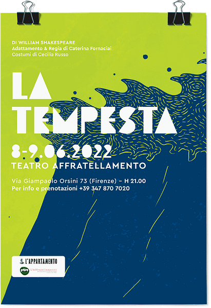 Shakespeare play in italian theater poster-design - The tempest